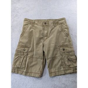 Levis Mens Cargo Shorts Casual Outdoor Khaki Cotton Size 34 White Tab Grunge